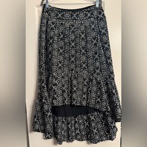 INC International Concepts Black and White Bubble Midi Skirt